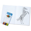 View Image 2 of 4 of Stress Relieving Adult Colouring Book & Pencils - Animals