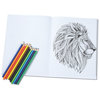 View Image 3 of 4 of Stress Relieving Adult Colouring Book & Pencils - Animals