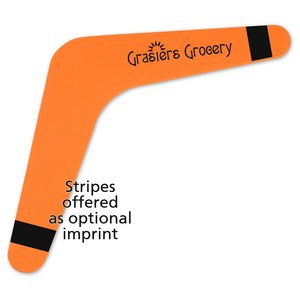 Additional Image 1 - an orange boomerang with black stripes