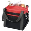 Additional Image 3 - a black and red bag with a handle
