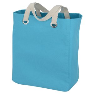 Additional Image 1 - a blue bag with white handles
