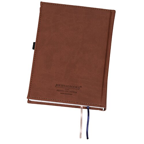 Additional Image 1 - a brown book with blue and white stripes