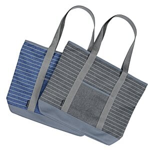 Additional Image 2 - a blue and grey bag with straps