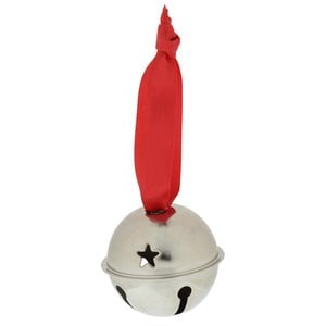 Additional Image 1 - a white bell with a red ribbon