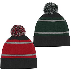 Additional Image 1 - a pair of hats with a pom