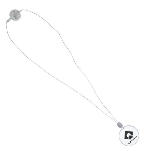 Additional Image 2 - a white lanyard with a black circle on it