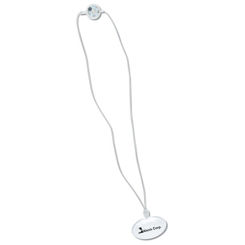 Additional Image 2 - a white necklace with a white tag