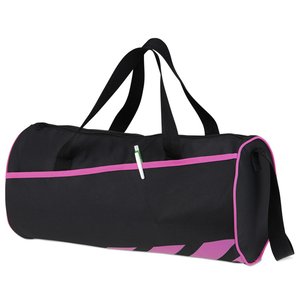 Additional Image 1 - a black and pink duffel bag