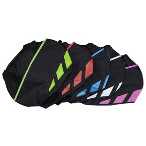 Additional Image 3 - a black sock with multicolored stripes