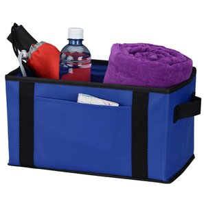 Additional Image 1 - a blue cooler with a towel and a towel in it