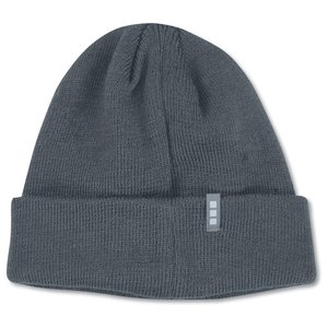 Additional Image 1 - a grey beanie with a white stripe