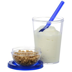 Additional Image 2 - a glass of milk with a spoon and a bowl of cereal