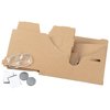 a brown cardboard box with holes