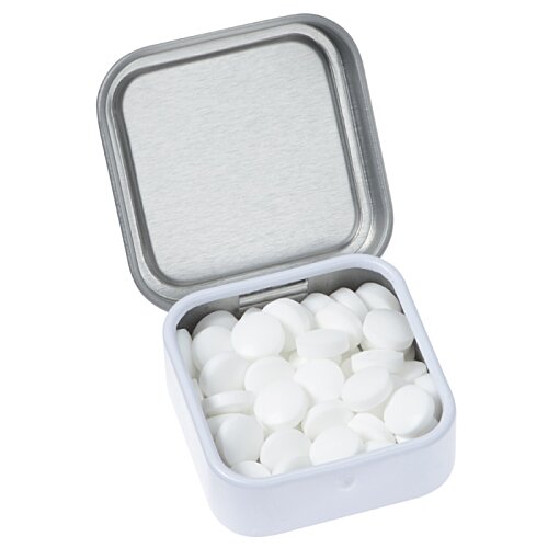 Additional Image 1 - a small metal box with white objects inside