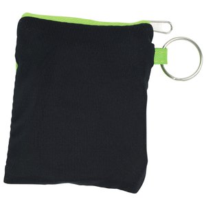 Additional Image 1 - a black pouch with a green zipper