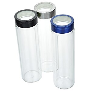 Additional Image 1 - a group of clear containers with blue caps