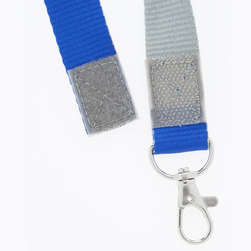 Additional Image 2 - a blue and grey lanyard