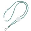 View Image 2 of 2 of Slider Two-Tone Rope Lanyard - 38" - White