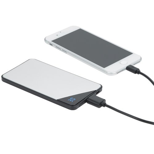 Additional Image 3 - a white cell phone with a black cord
