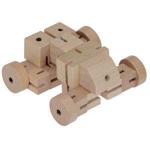 Additional Image 3 - a wooden toy car with wheels