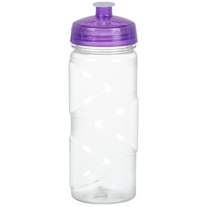 Additional Image 1 - a plastic water bottle with a purple lid