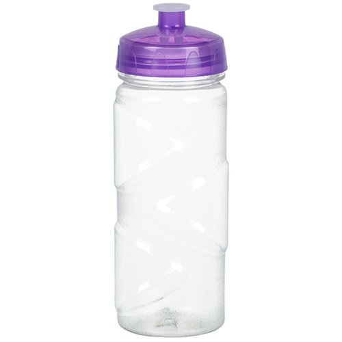Additional Image 1 - a plastic water bottle with a purple lid