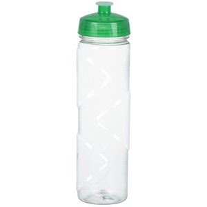 Additional Image 1 - a plastic water bottle with a green lid