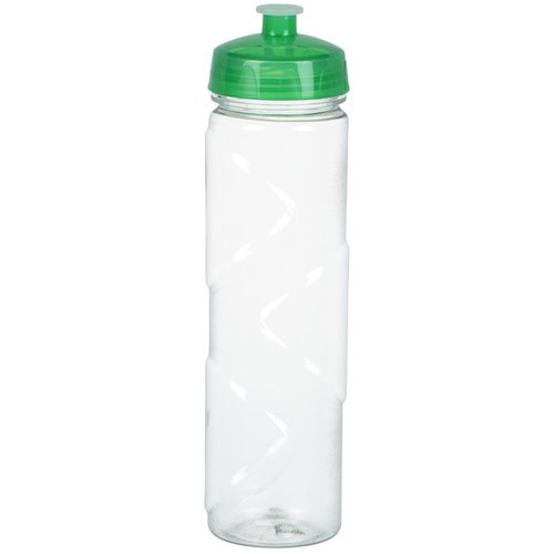 Additional Image 1 - a plastic water bottle with a green lid