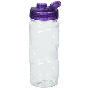 Additional Image 2 - a plastic water bottle with a purple lid