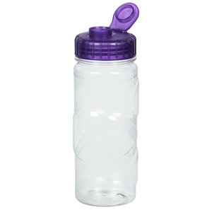 Additional Image 3 - a white and purple plastic water bottle