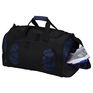 Additional Image 1 - a black duffel bag with a white cap on it