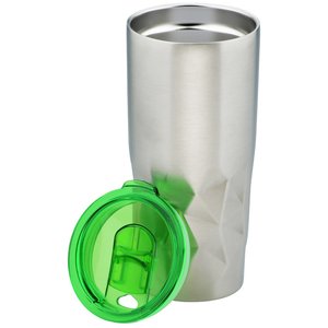 Additional Image 1 - a silver cup with a green lid