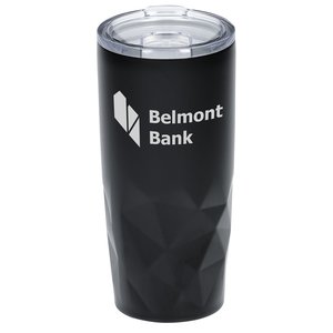Additional Image 3 - a black tumbler with silver lid