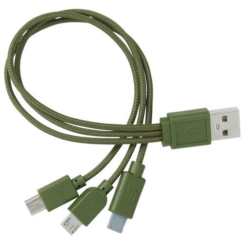 Additional Image 1 - a green usb cable with four plugs
