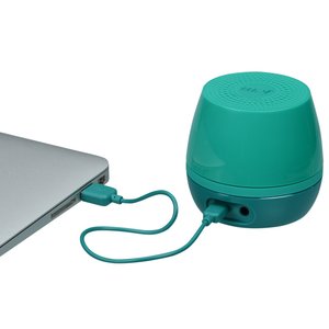 Additional Image 1 - a green speaker connected to a laptop