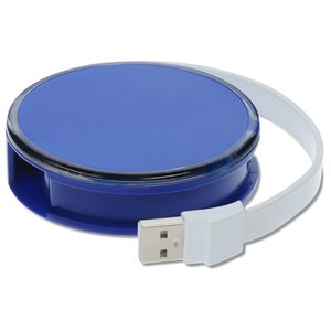Additional Image 1 - a blue circular object with a white strap