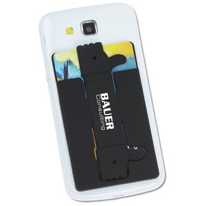 Additional Image 2 - a white cell phone with a black and white design