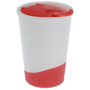 Additional Image 1 - a white and red cup with a red lid