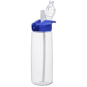 Additional Image 2 - a clear plastic bottle with a blue lid