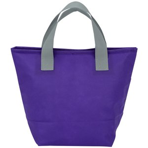 Additional Image 2 - a purple bag with grey handles