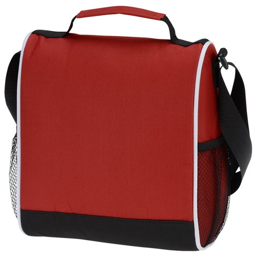 Additional Image 1 - a red and black lunch bag