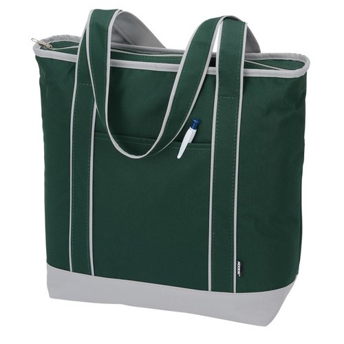 Additional Image 2 - a green bag with white stitching
