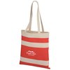 View Image 2 of 3 of Simply Striped Cotton Tote-Closeout