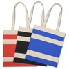 View Image 3 of 3 of Simply Striped Cotton Tote-Closeout
