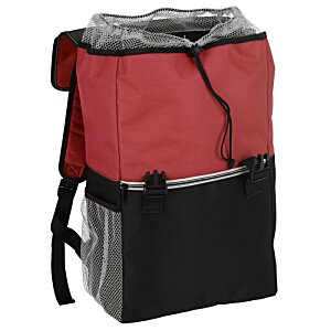Additional Image 1 - a red and black backpack