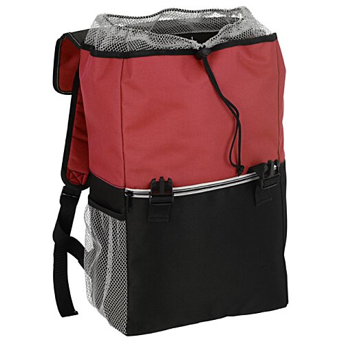 Additional Image 1 - a red and black backpack