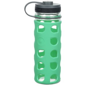 Additional Image 2 - a green water bottle with a black lid