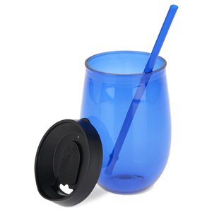 Additional Image 1 - a blue cup with a straw