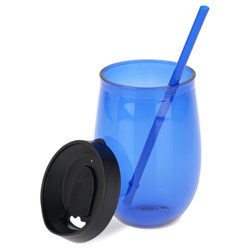 Additional Image 1 - a blue cup with a straw