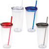 View Image 2 of 3 of Flurry Tumbler with Straw - 20 oz. - Full Colour